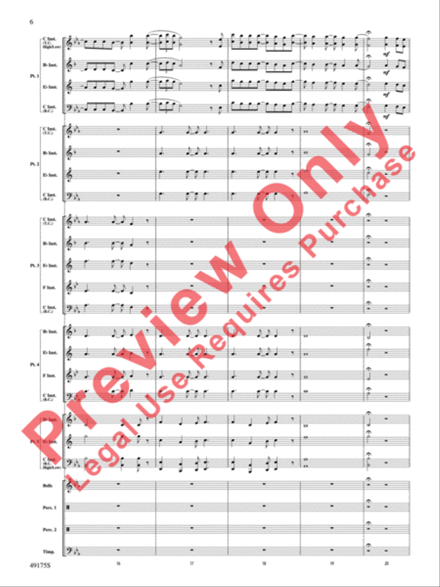 You'll Be Back Concert Band scores gallery preview page 7