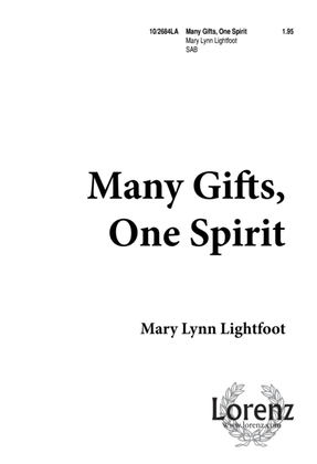 Book cover for Many Gifts, One Spirit