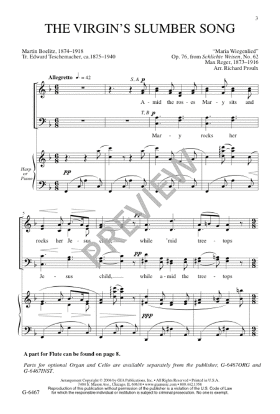 The Virgin's Slumber Song 4-Part scores gallery preview page 3