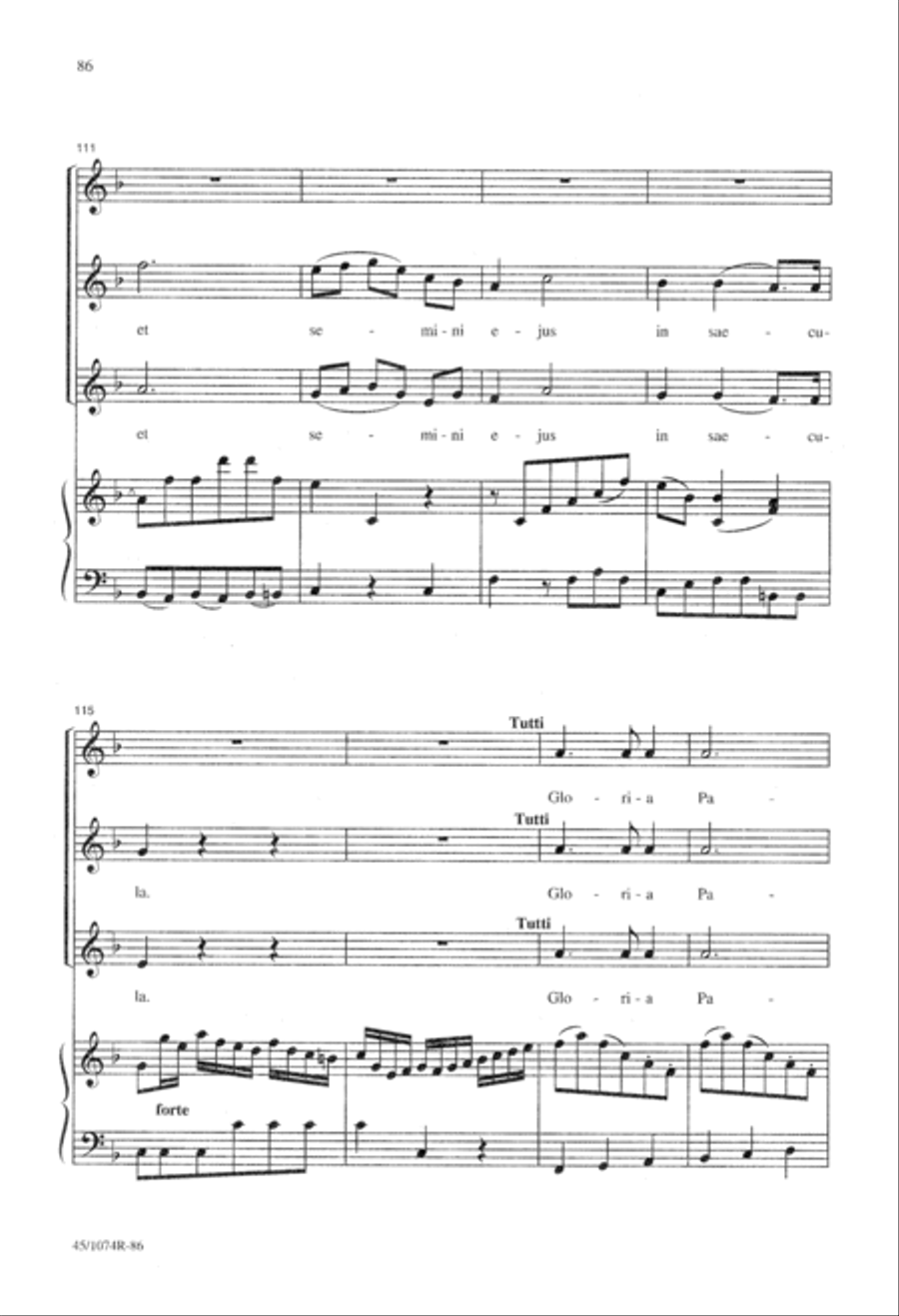 Vesperae Pro Festo Sancti Innocentium SSA scores gallery preview page 95