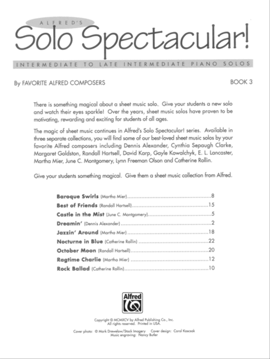 Alfred's Solo Spectacular! Book 3 Piano Solo scores gallery preview page 2