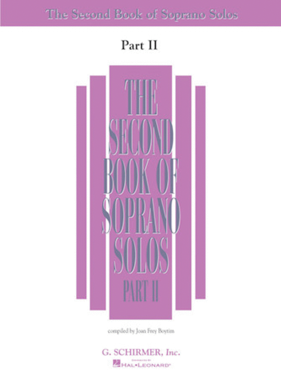 The Second Book of Soprano Solos - Part II (Book Only)