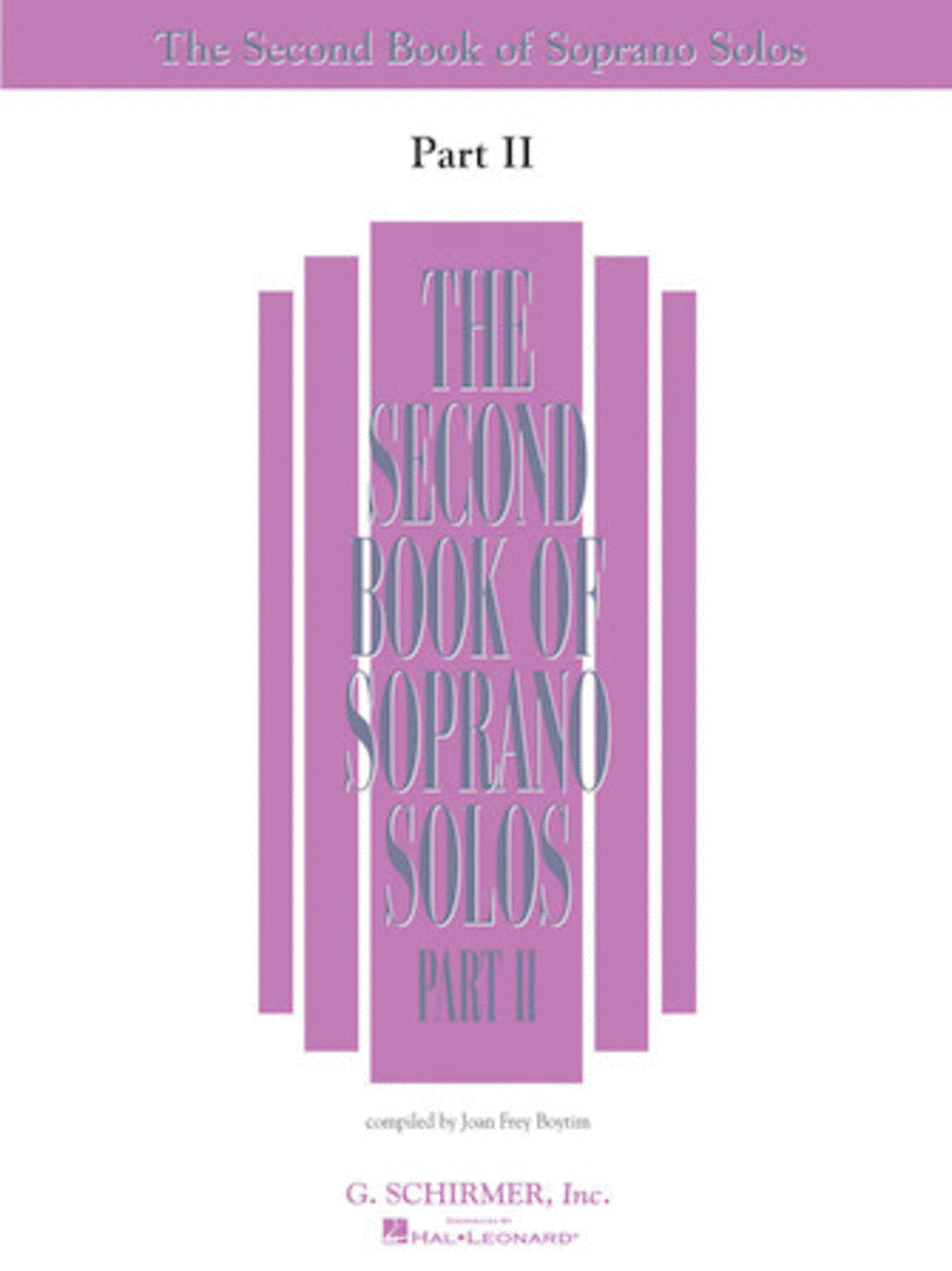 The Second Book of Soprano Solos - Part II (Book Only) Soprano Voice scores gallery preview page 1