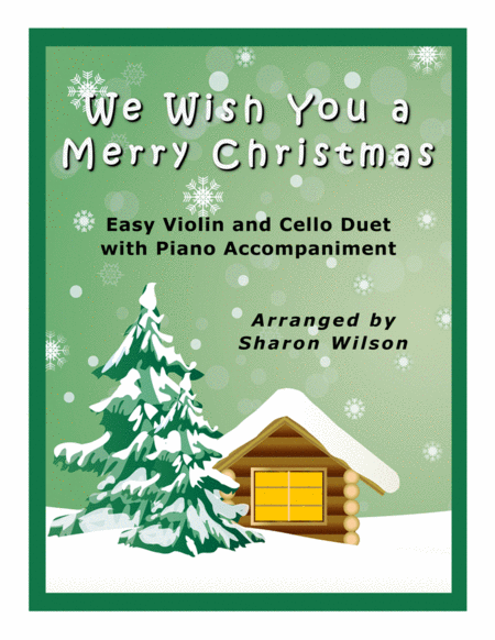 We Wish You a Merry Christmas (Easy Violin and Cello Duet with Piano Accompaniment) image number null