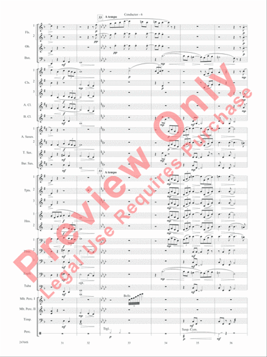 Pavane Pour Une Infante Defunte (Pavanne for a Dead Princess) Concert Band scores gallery preview page 8