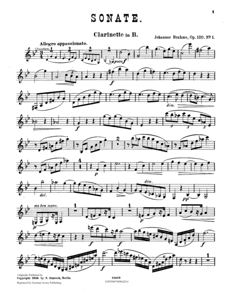 Sonata for Clarinet Op. 120