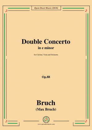 Book cover for Bruch-Double Concerto in e minor,Op.88,for Clarinet,Viola and Orchestra