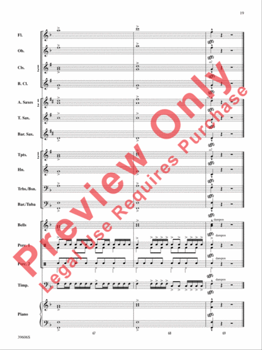Call to the Heroes Concert Band scores gallery preview page 20