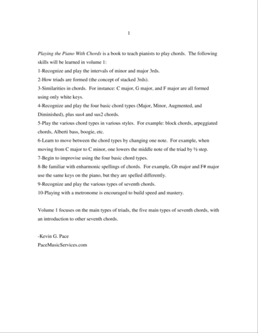 Playing the Piano With Chords - Volume 1 Piano Method scores gallery preview page 4