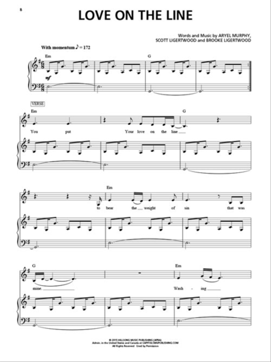 Hillsong Worship - Open Heaven/River Wild Piano, Vocal, Guitar scores gallery preview page 4
