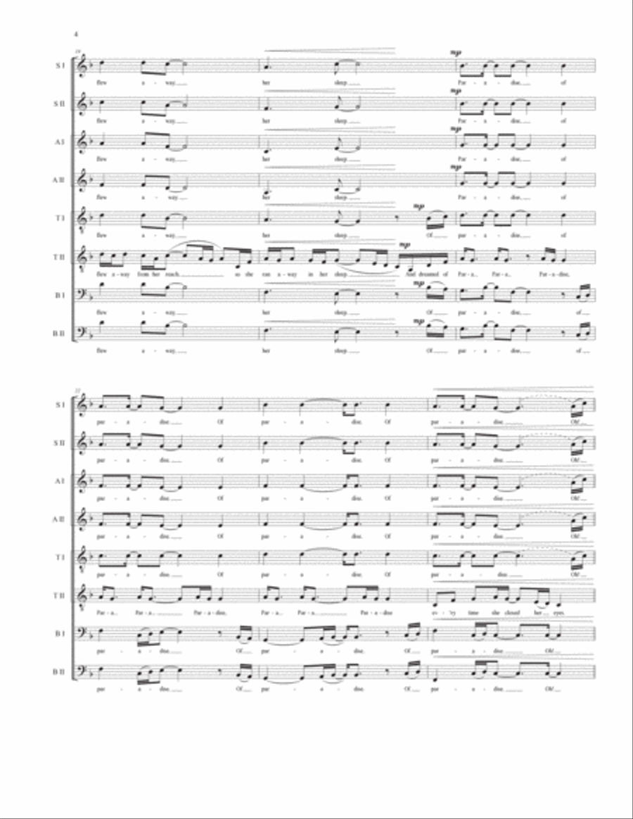 Paradise Paradise 4-Part scores gallery preview page 5