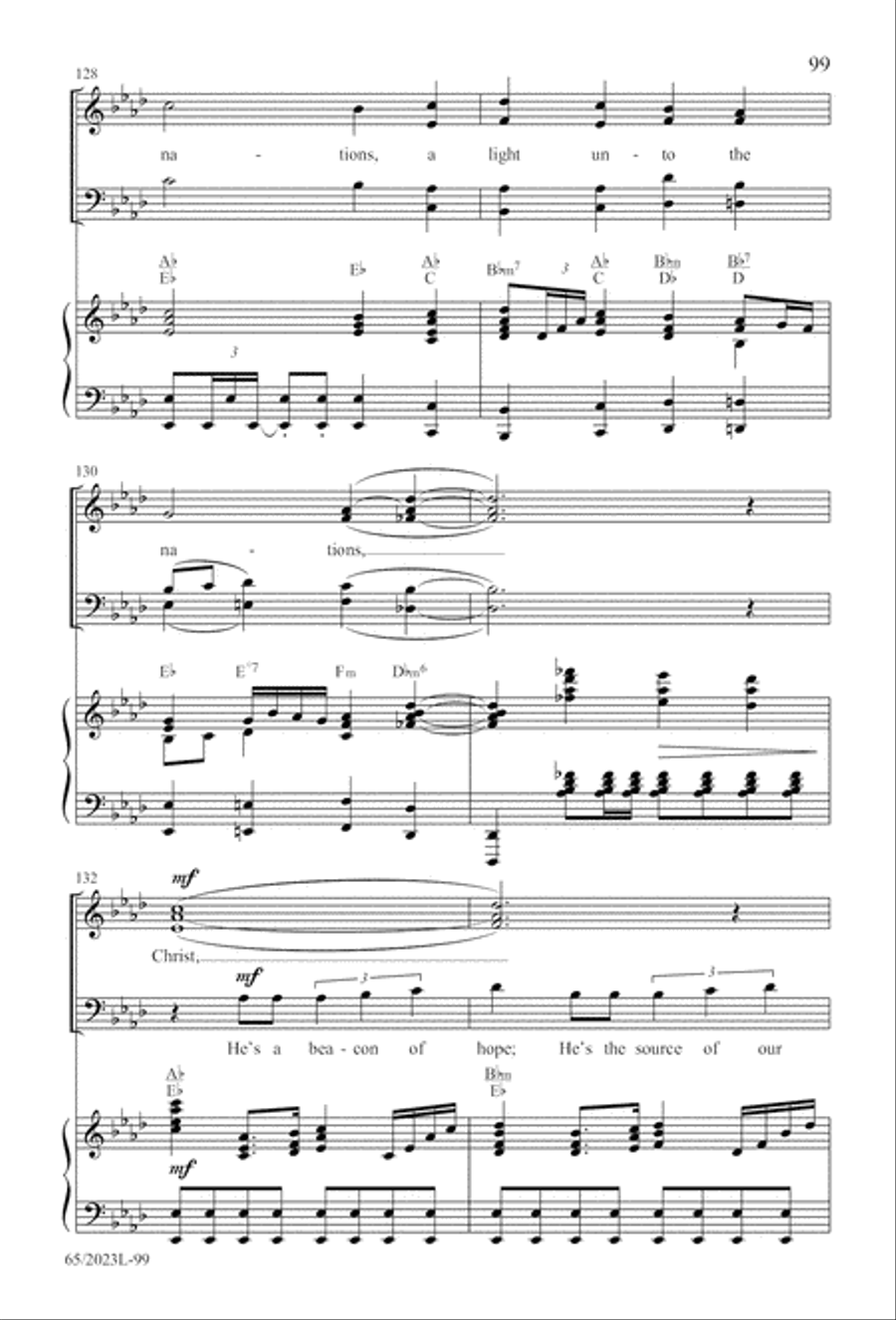 Child of Hope 4-Part scores gallery preview page 100