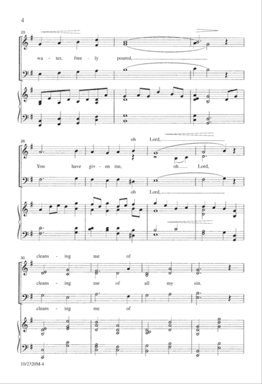 Come, Meet Jesus at the Well 4-Part scores gallery preview page 5
