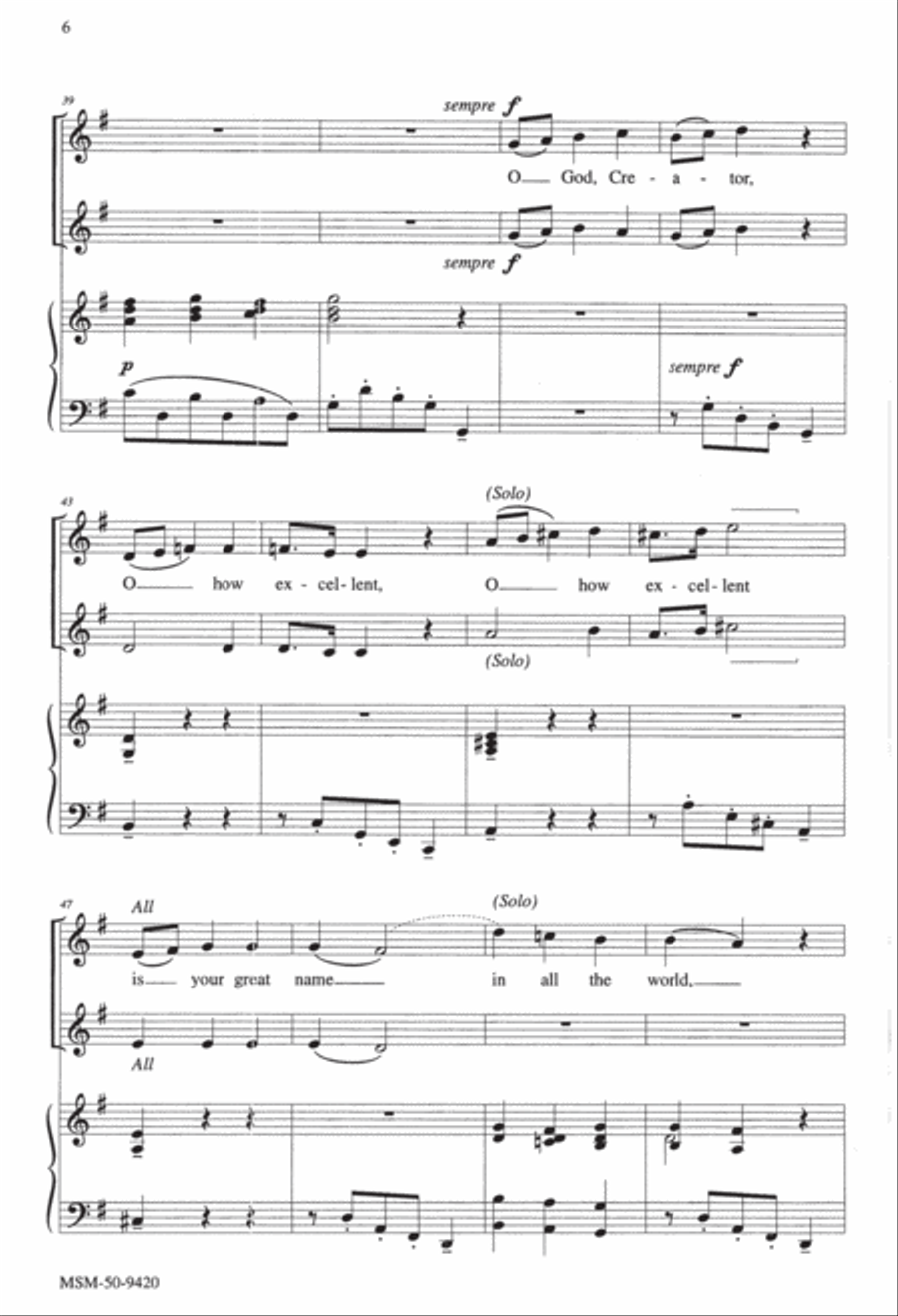 O God, Creator SA scores gallery preview page 4
