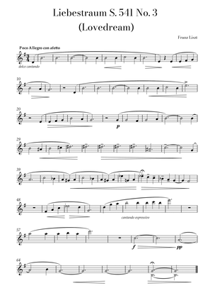 Liszt - Liebestraum (Love Dream) Solo Violin in G major