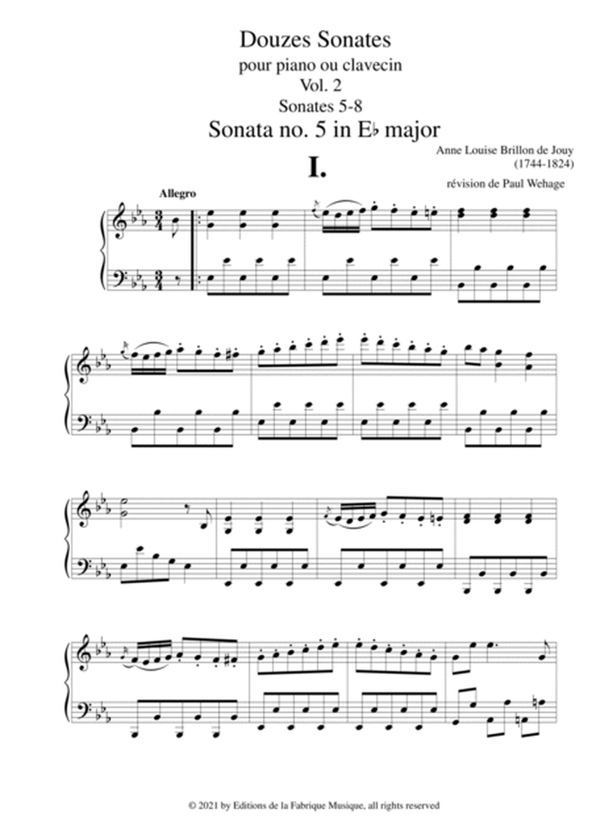 Anne-Louise Brillon de Jouy: 12 Sonatas, Vol. 2: Sonatas 5-8 for piano or harpsichord