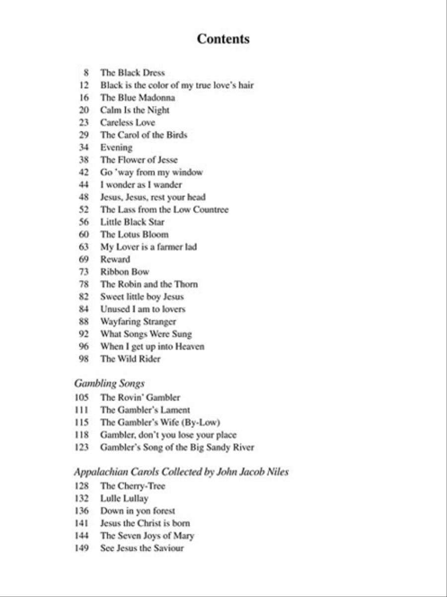 Songs of John Jacob Niles – Revised and Expanded Edition Low Voice scores gallery preview page 2