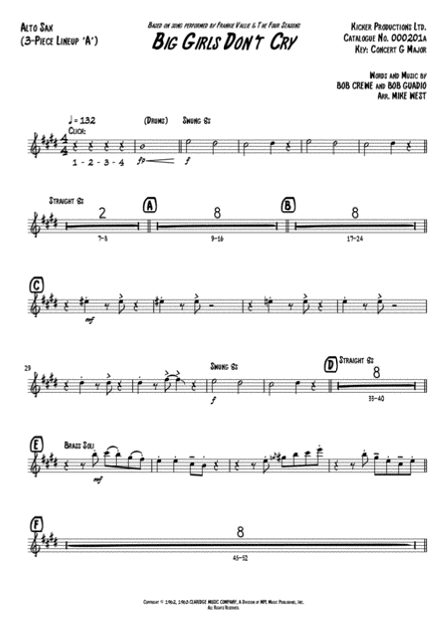 Big Girls Don't Cry Small Ensemble scores gallery preview page 5