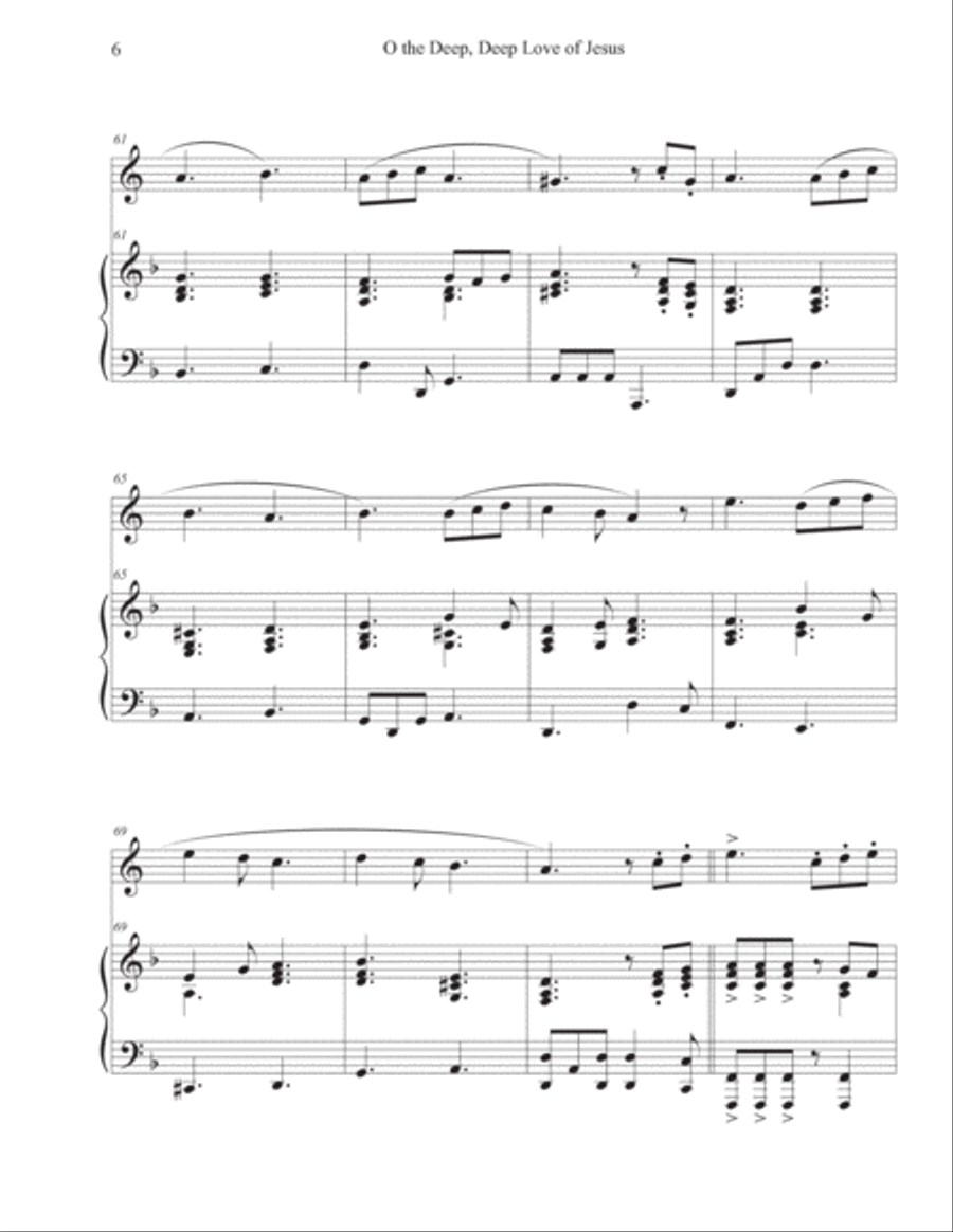 O the Deep, Deep Love of Jesus (French Horn - Piano) Horn scores gallery preview page 6