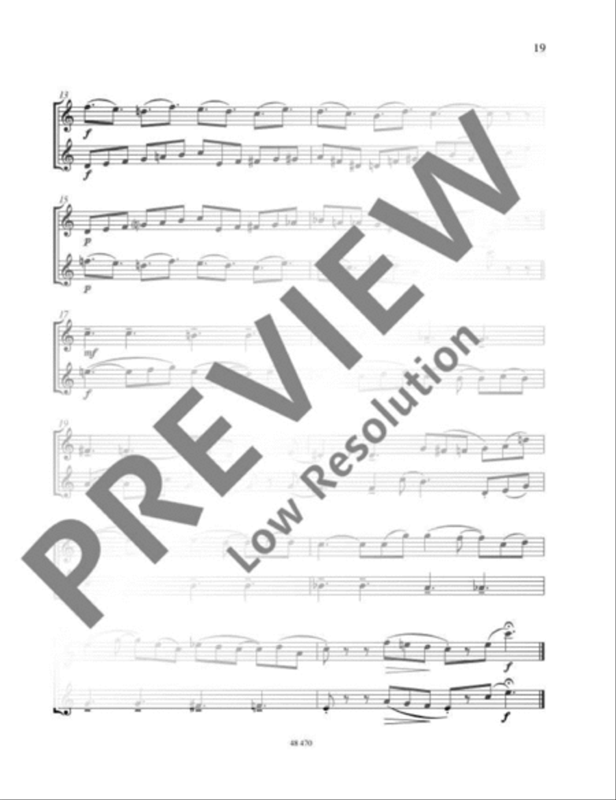 Modern Flutist Flute Duet scores gallery preview page 20