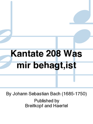 Book cover for Cantata BWV 208 "Was mir behagt, ist nur die muntre Jagd"