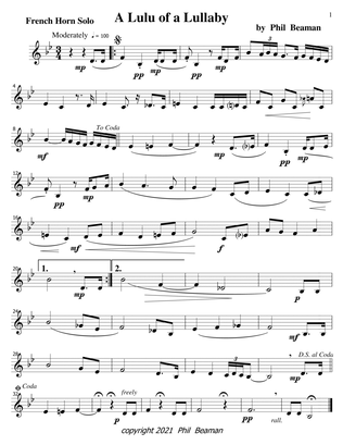 A Lulu of a Lullaby-french horn solo