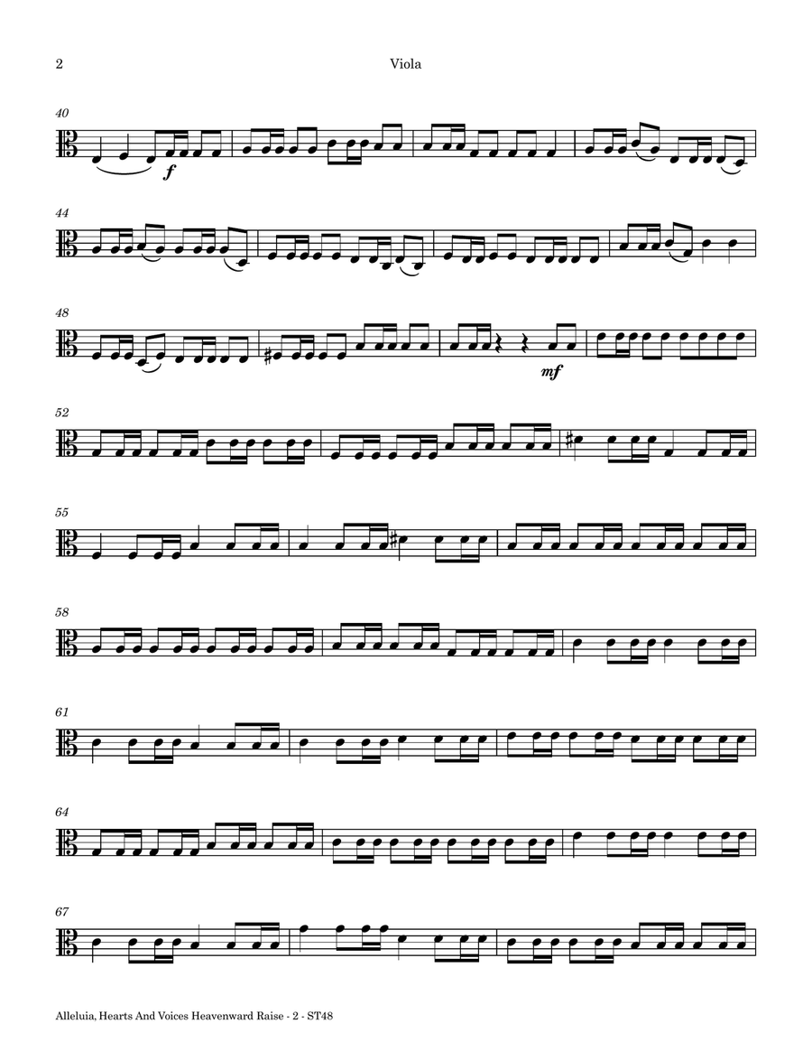 Alleluia, Hearts And Voices Heavenward Raise String Quartet scores gallery preview page 2