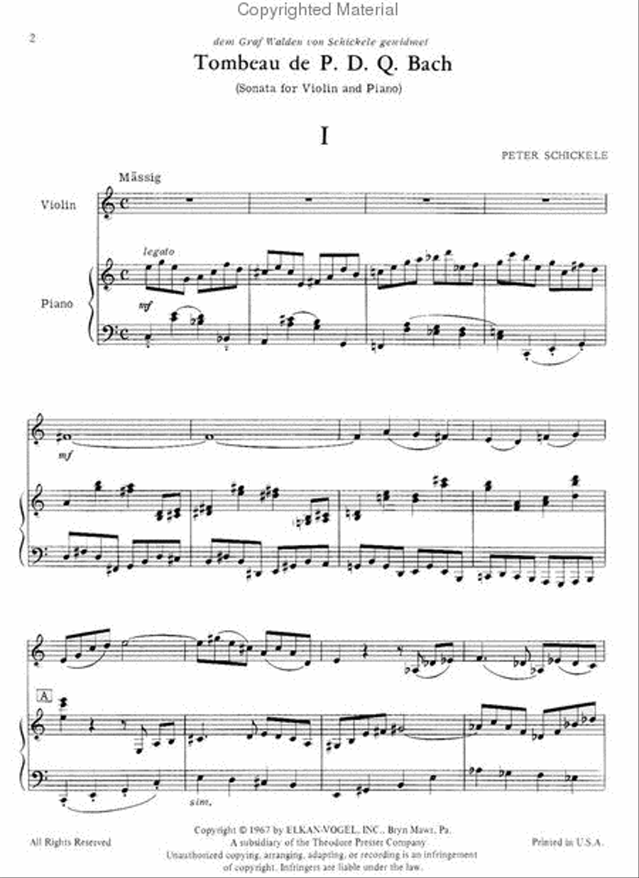 Tombeau De P.D.Q. Bach Chamber Music scores gallery preview page 2