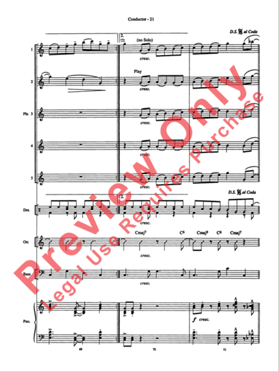 Night and Day Night and Day Flute Choir scores gallery preview page 22