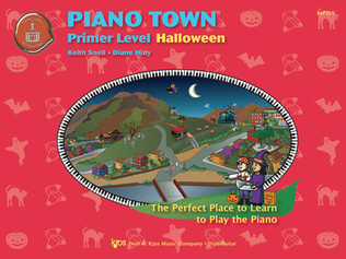 Book cover for Piano Town Halloween - Primer