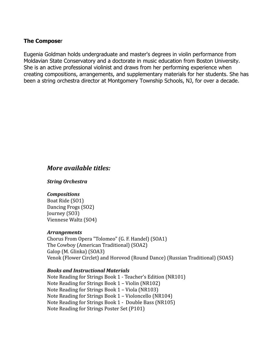 Two Russian Folk Songs: Beryozka (Birch Tree), Zhuravel (The Crane) String Orchestra scores gallery preview page 2