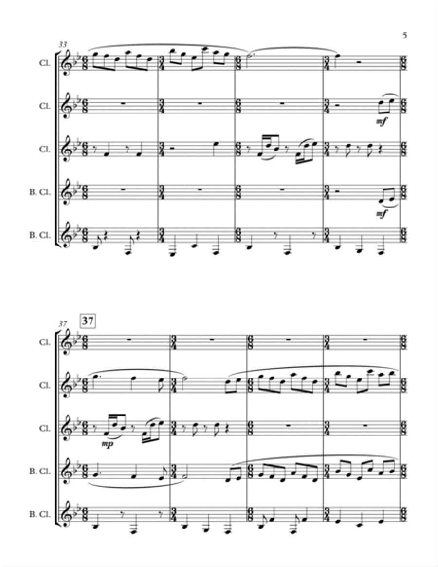 Dulcinea Dulcinea Woodwind Ensemble scores gallery preview page 5