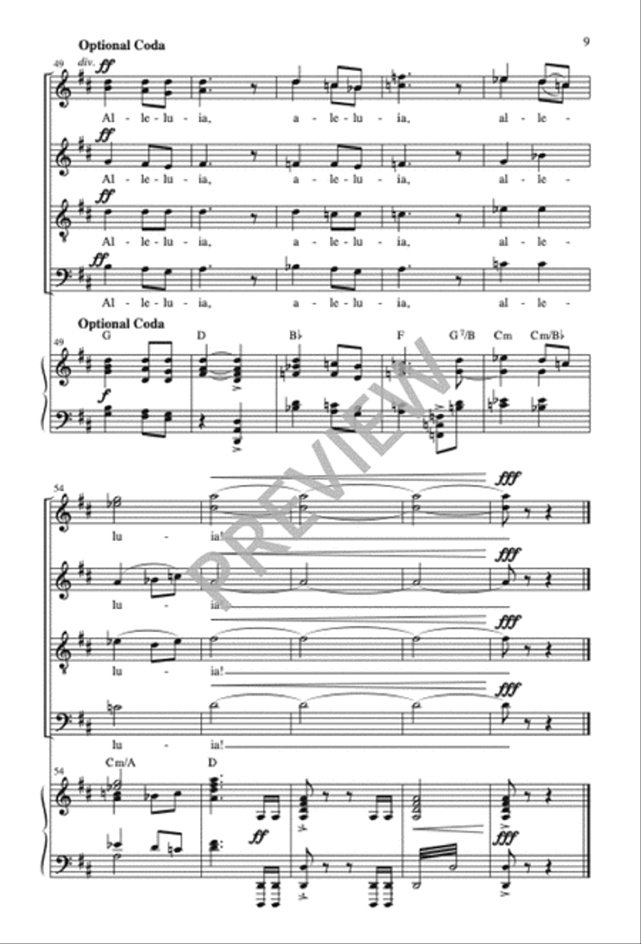 Franciscan Alleluia Franciscan Alleluia 4-Part scores gallery preview page 10