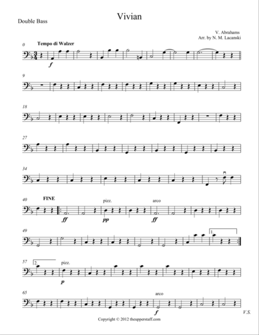 Vivian String Orchestra scores gallery preview page 1
