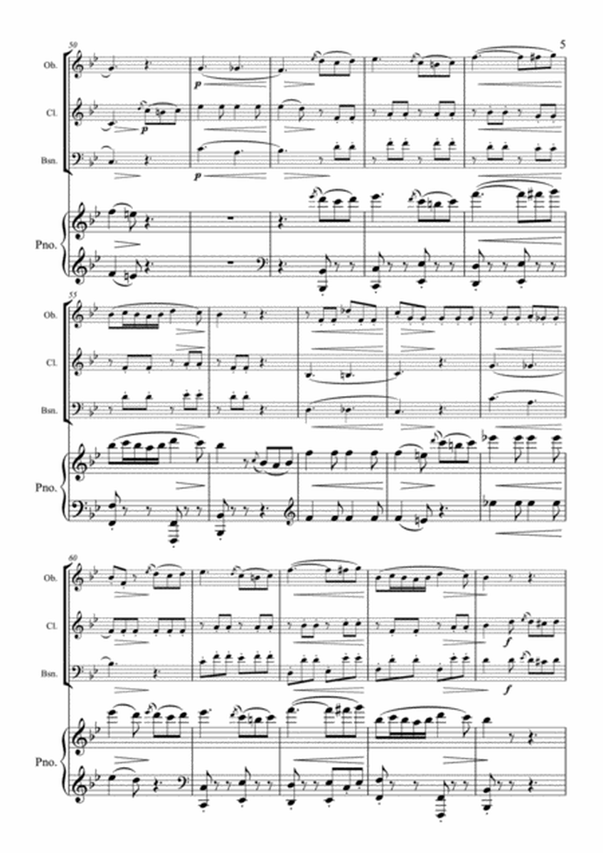 Beethoven - Rondo Op.49 - Oboe, Clarinet, Bassoon & Piano Piano Quartet