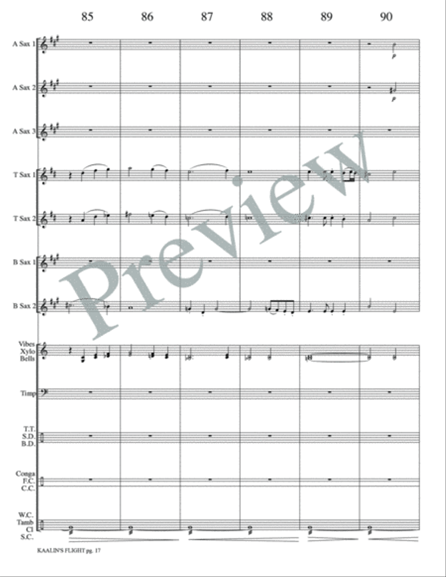 Kaalin's Flight Kaalin's Flight Small Ensemble scores gallery preview page 19