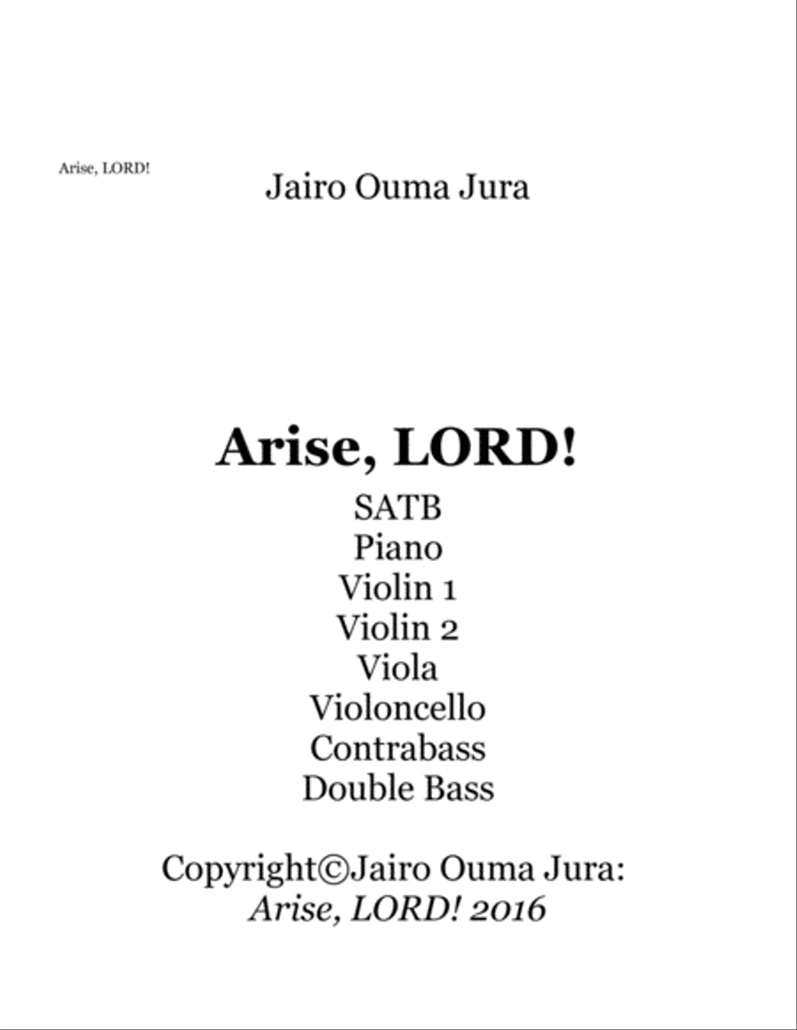 Arise, LORD! 