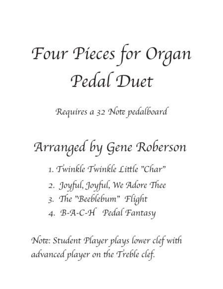 Four Pieces for Organ Pedal Duet - image number null