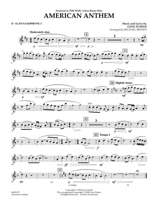 American Anthem (from The War) - Eb Alto Saxophone 1