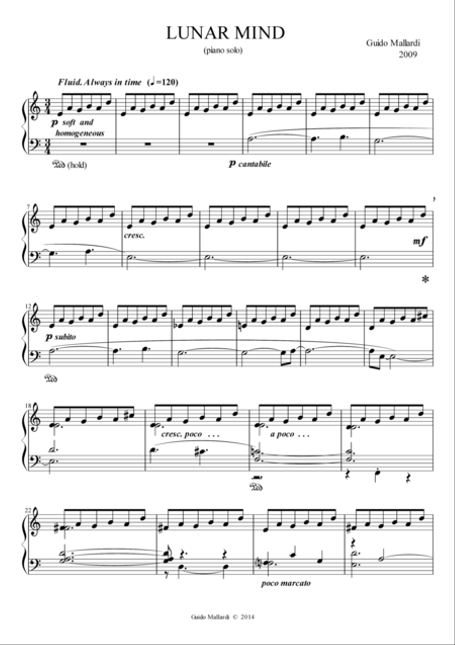 Lunar Mind Piano Method scores gallery preview page 1