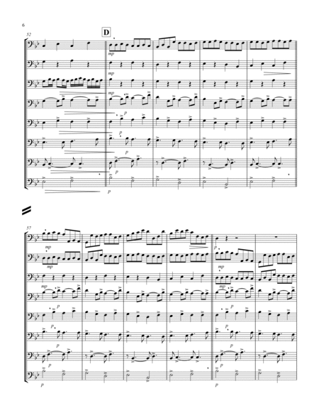 Canon (Pachelbel) (Bb) (Trombone Octet) image number null