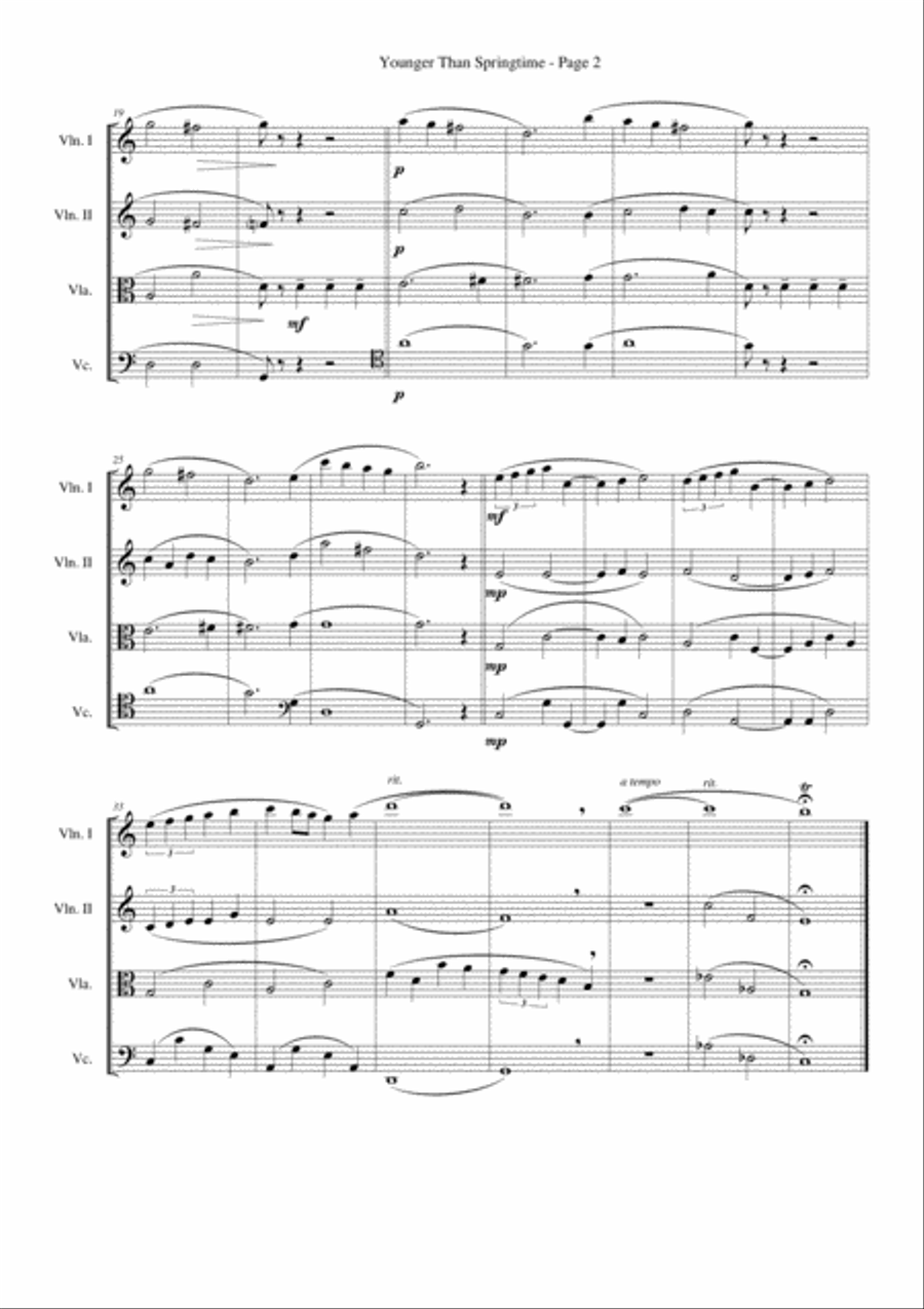 Younger Than Springtime String Quartet scores gallery preview page 2