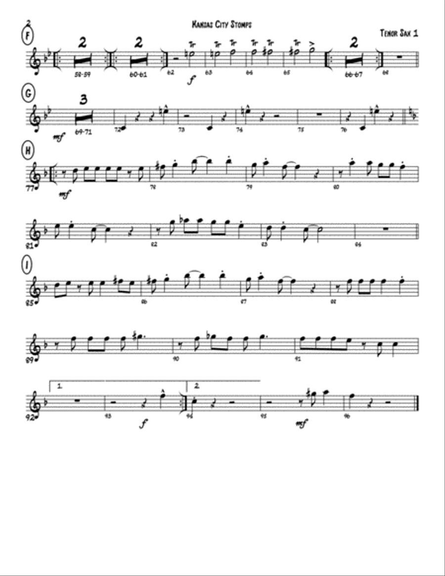 Kansas City Stomps - All Parts Jazz Ensemble scores gallery preview page 6