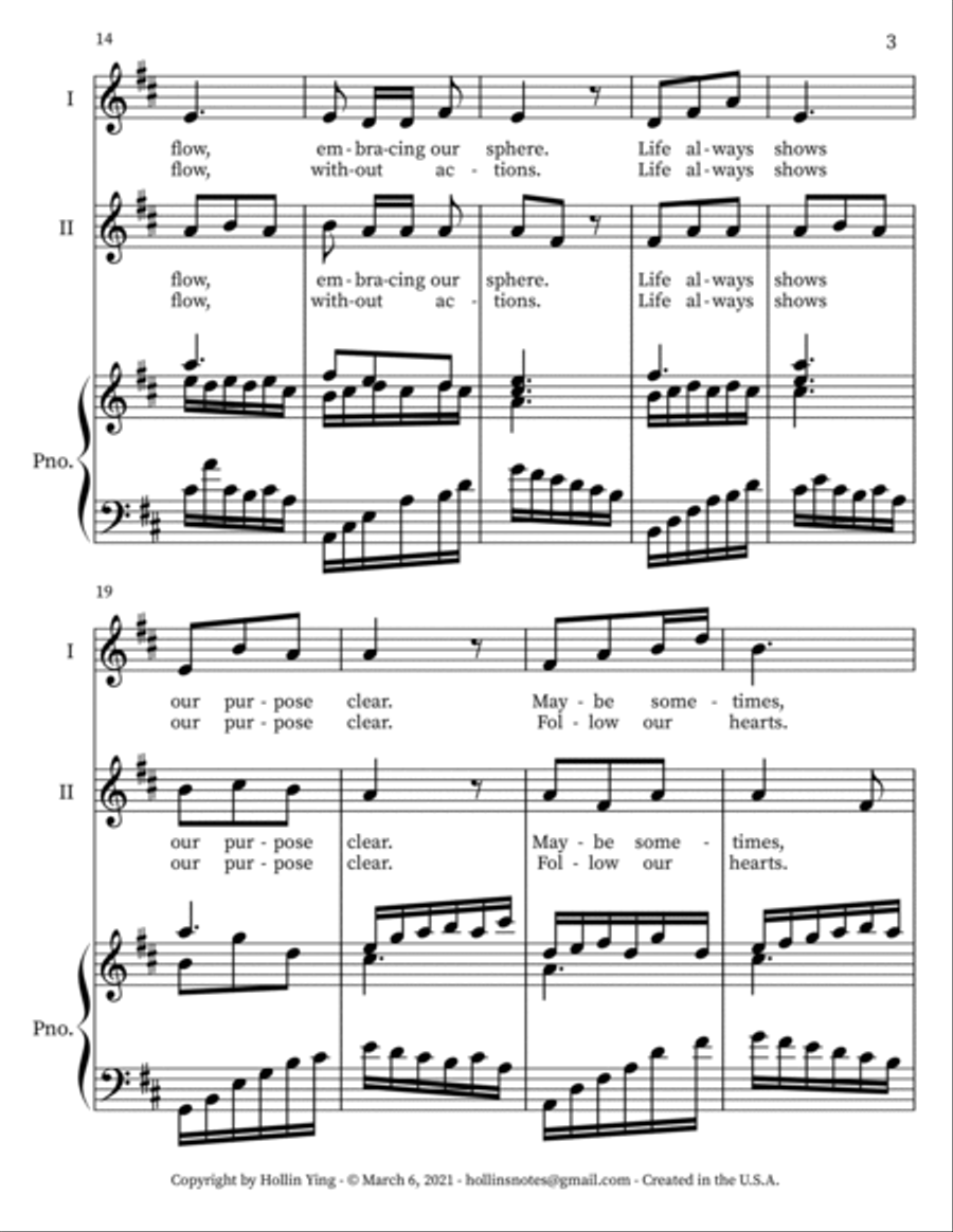 The Flow of Life Choir scores gallery preview page 3