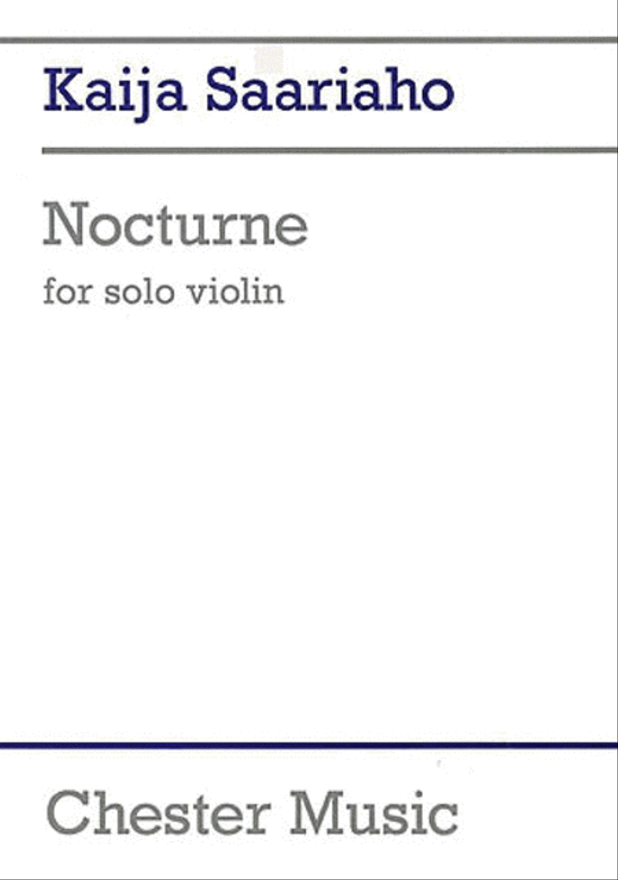 Kaija Saariaho: Nocturne Violin Solo scores gallery preview page 1