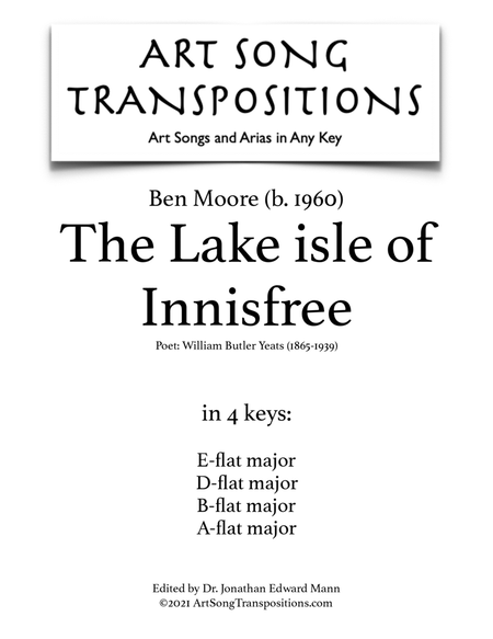 MOORE: The Lake isle of Innisfree (transposed to 4 keys: E-flat, D-flat, B-flat, A-flat major)
