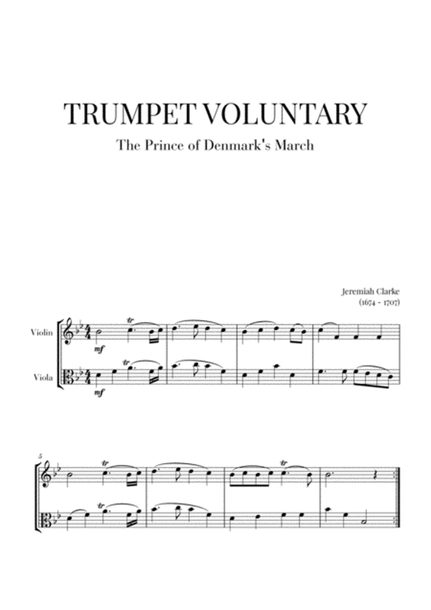 Trumpet Voluntary (The Prince of Denmark's March) for Violin and Viola image number null
