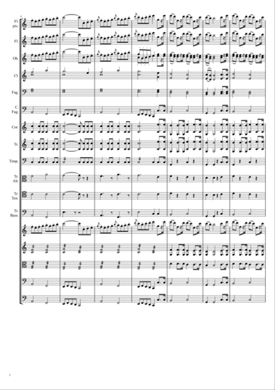 Symphony No. 5, 4th Movement Full Orchestra scores gallery preview page 2