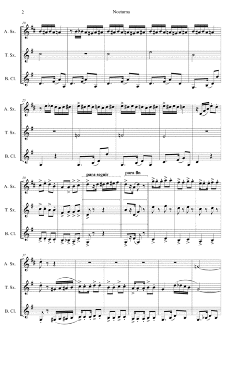 Nocturna Woodwind Trio scores gallery preview page 2