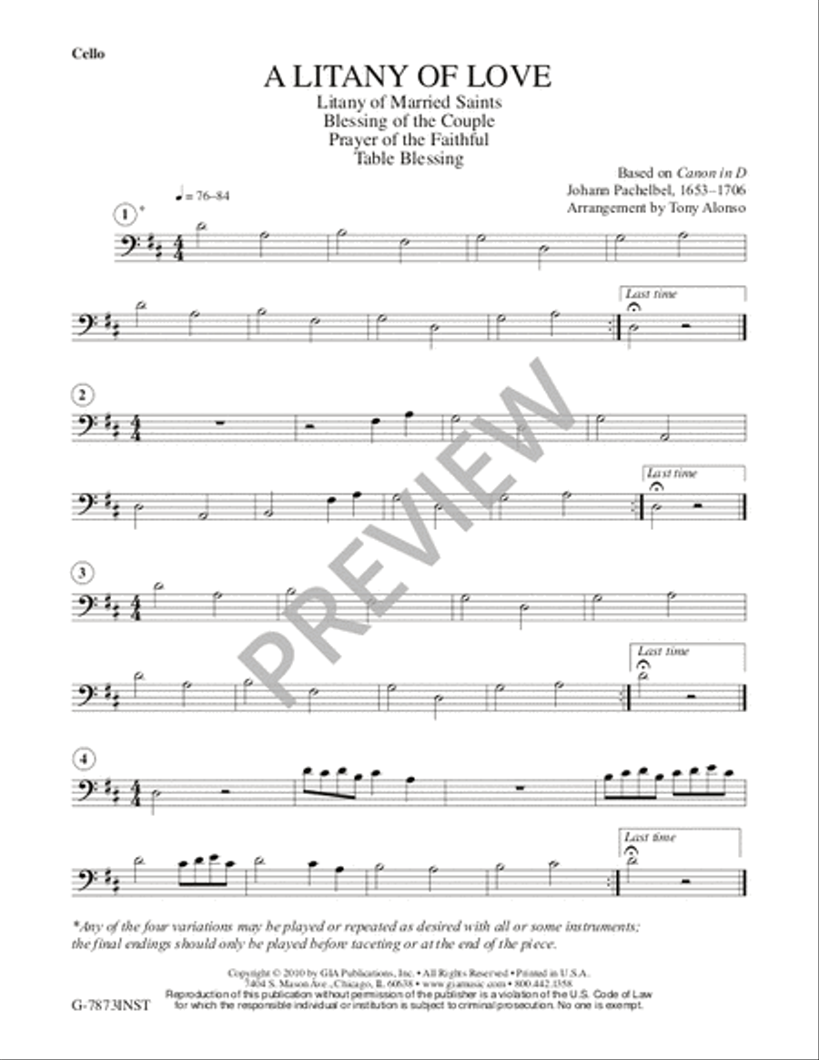 A Litany of Love - Instrument edition Flute scores gallery preview page 4